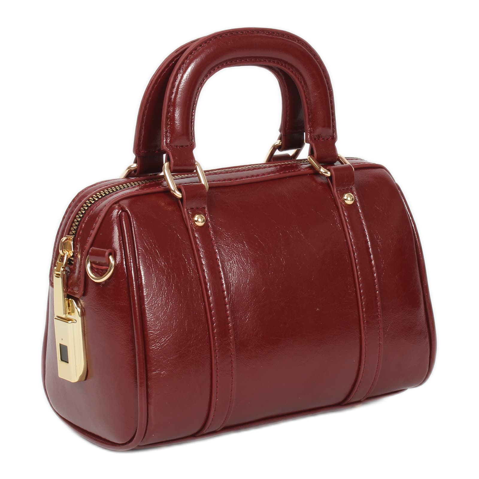 תיק יד לאישה עם מנעול טביעת אצבע Gstaad, מעור PU, נפתח רק לאצבע שלך, תמונה 1