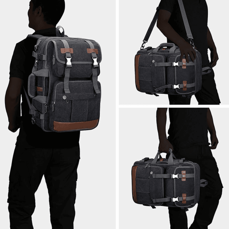 תיק גב Quenlith Pro 35L למחשב 16 אינץ' מתרחב עם USB – תמונה 3