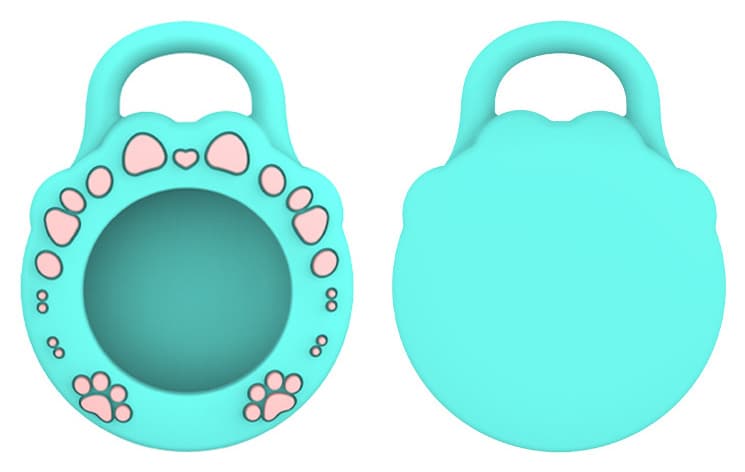 כיסוי AirTag עם טבעת מחזיק מפתחות Nina בעיצוב כפות חתול, סיליקון רך, 22 צבעים כולל זוהרים בחושך – תמונה 25
