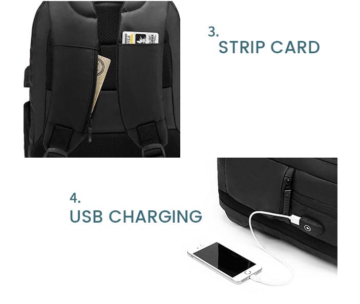 תיק גב The Champion Plus 30L למחשב 15.6 אינץ' יציאת USB מבית כאמל מאונטין – תמונה 5