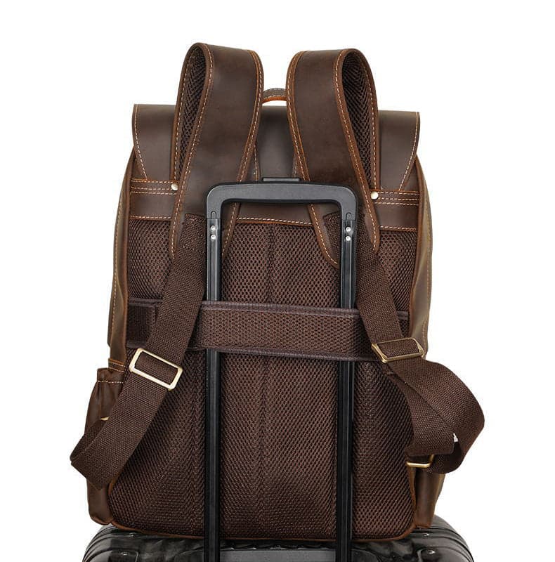 תיק גב EcoScenic ProX 20L למחשב 16 אינץ' מעור אמיתי מבית כאמל מאונטין – תמונה 12
