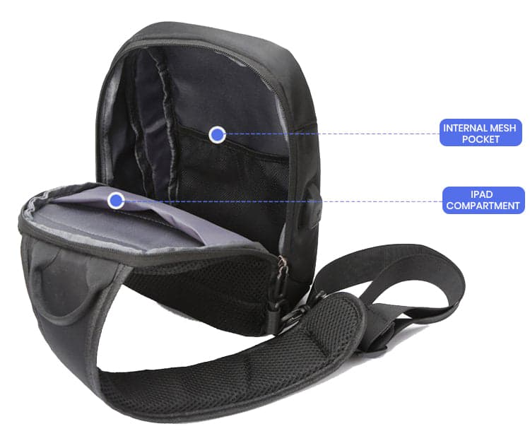 תיק צד FlexPulse™ Ultra עם טעינת USB עמיד במים – תמונה 14