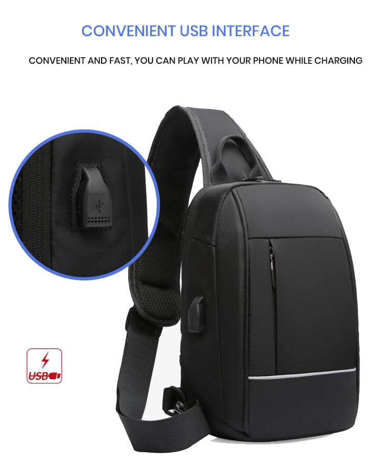 תיק צד FlexPulse™ Ultra עם טעינת USB עמיד במים – תמונה 3
