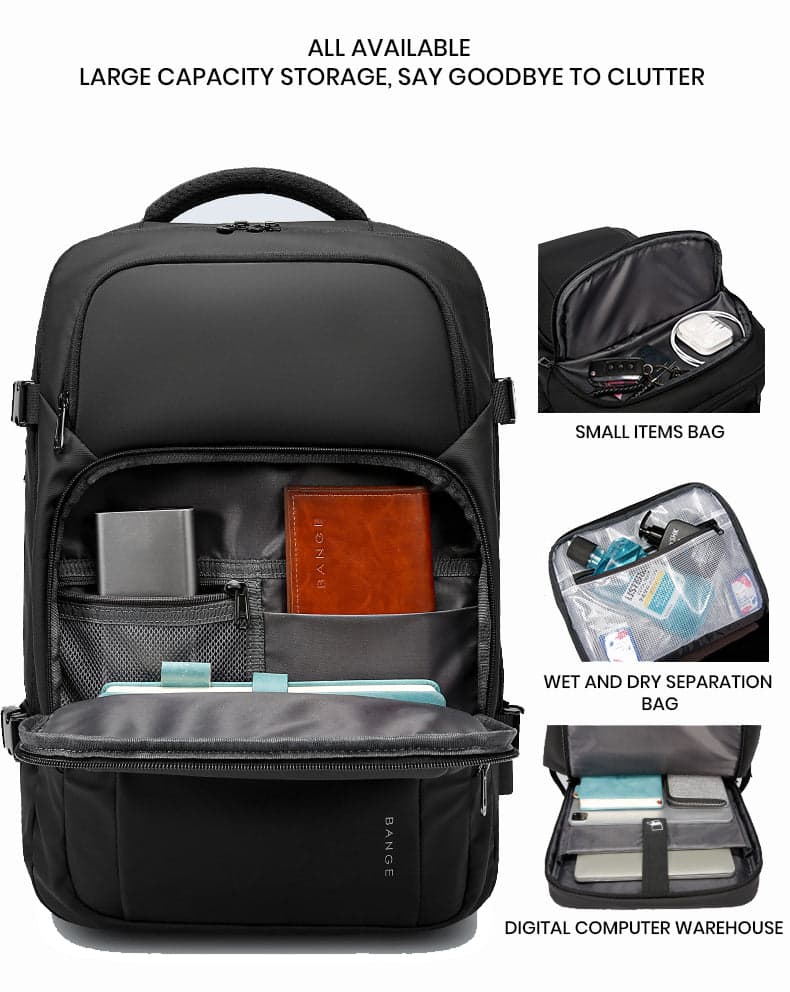 תיק גב The Horizon Platinum למחשב 15-16 אינץ' עם יציאת USB מבית כאמל מאונטין – תמונה 3