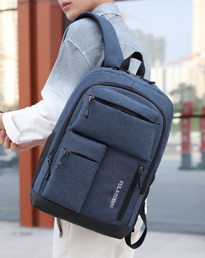 תיק גב Ochocinco Pro 25L למחשב 15.6 אינץ' עם יציאת USB מבית כאמל מאונטין – תמונה 7
