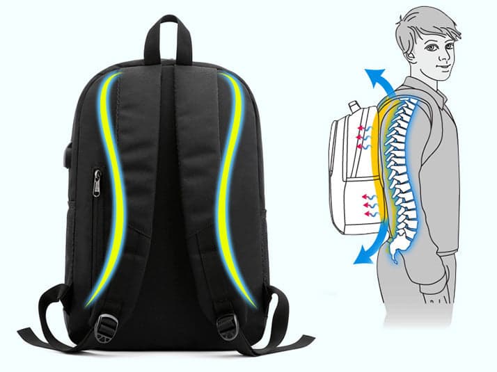 תיק גב Ochocinco Pro 25L למחשב 15.6 אינץ' עם יציאת USB מבית כאמל מאונטין – תמונה 9