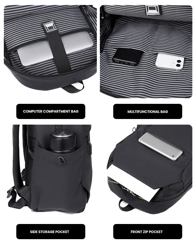 תיק גב RiderX Evolve 20-35L למחשב 16 אינץ' עם USB מבית כאמל מאונטין – תמונה 13
