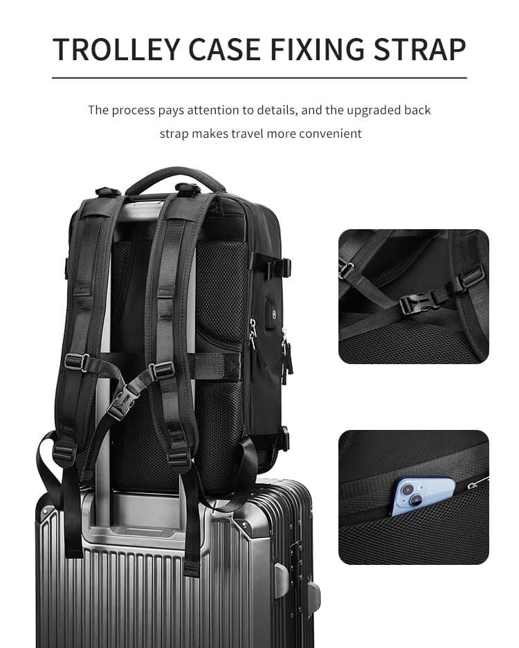 תיק גב RoamPak Quantum 20L למחשב 16 אינץ' עם יציאת USB מבית כאמל מאונטין – תמונה 12