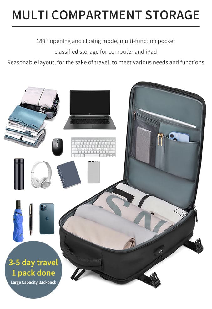 תיק גב RoamPak Quantum 20L למחשב 16 אינץ' עם יציאת USB מבית כאמל מאונטין – תמונה 15