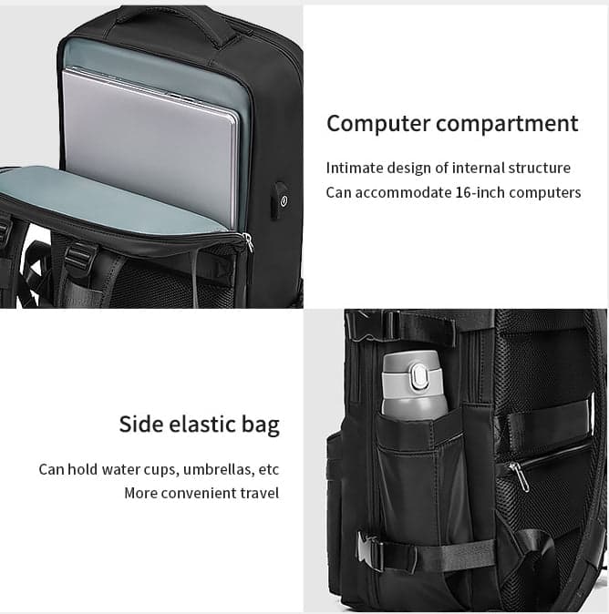 תיק גב RoamPak Quantum 20L למחשב 16 אינץ' עם יציאת USB מבית כאמל מאונטין – תמונה 8