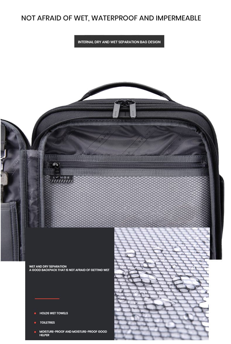 תיק גב SwiftSync Luxe למחשב 15-16 אינץ' עם יציאת USB מבית כאמל מאונטין – תמונה 4