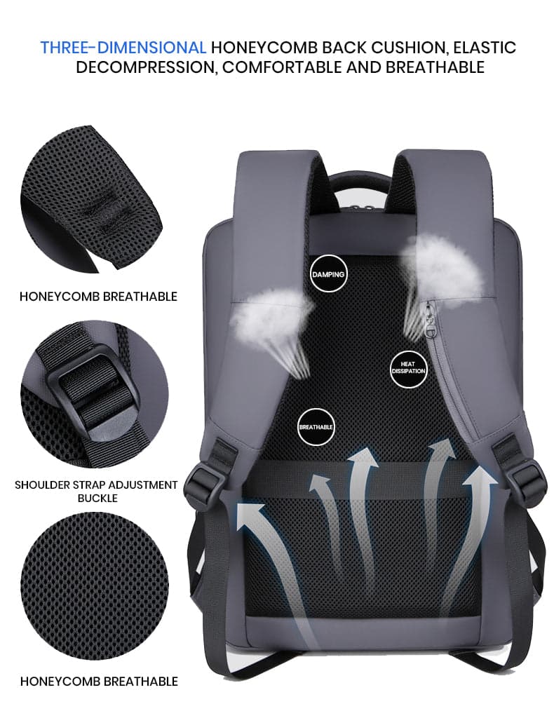 תיק גב SwiftTech Exclusive 35L למחשב 17 אינץ' עם יציאת USB מבית כאמל מאונטין – תמונה 3