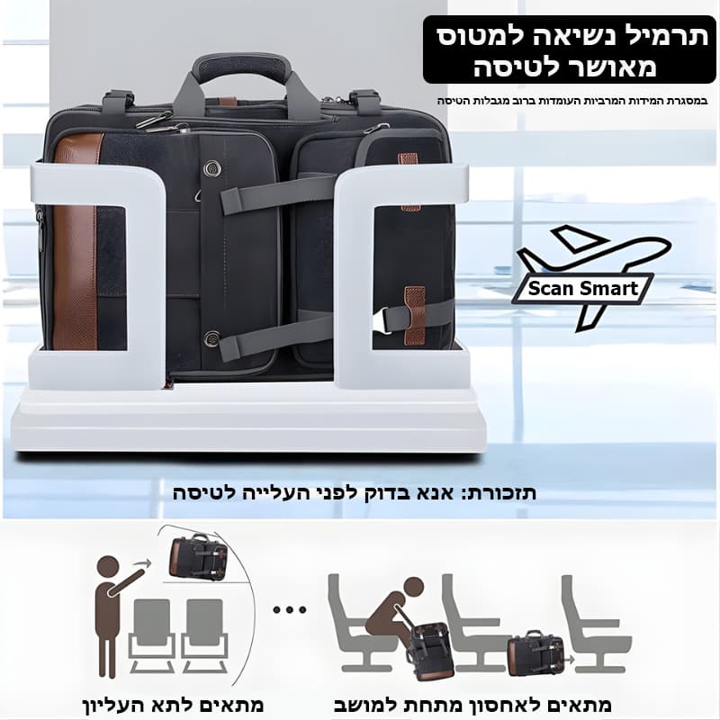 תיק גב Quenlith Pro 35L למחשב 16 אינץ' מתרחב עם USB – תמונה 8