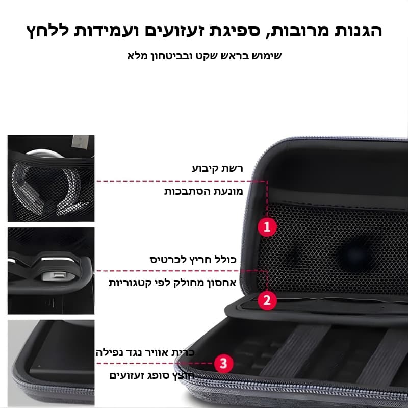 אורגנייזר טכנולוגי Xenyorix לכבלים ומטענים קשיח ועמיד – תמונה 12
